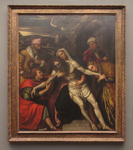 The Entombment, Moretto da Brescia (Alessandro Bonvicino) (Italian, Brescia ca. 1498–1554 Brescia), Oil on canvas