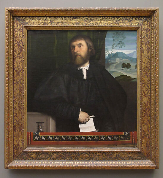Portrait of a Man, Moretto da Brescia (Alessandro Bonvicino) (Italian, Brescia ca. 1498–1554 Brescia), Oil on canvas