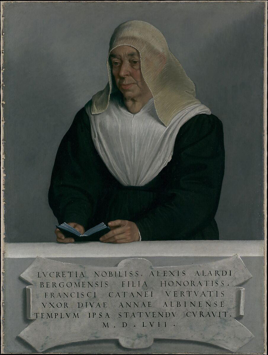 Lucrezia Agliardi Vertova (1490?–1558), Giovanni Battista Moroni (Italian, Albino, no later than 1524–1578 Albino), Oil on canvas 