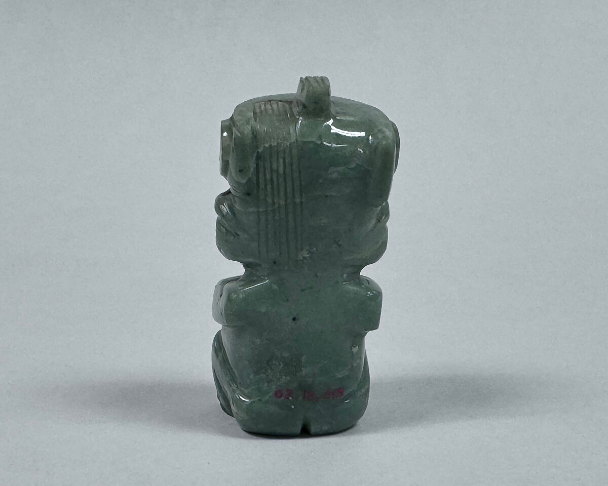 Figure of Idol, Jadeite, sage-green, Mixtec (Oaxaca, Mexico)