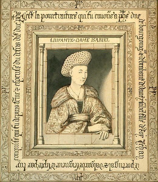 Portrait of a Noblewoman, Probably Isabella of Portugal (1397–1472), Netherlandish Painter (early 16th century), Oil on wood