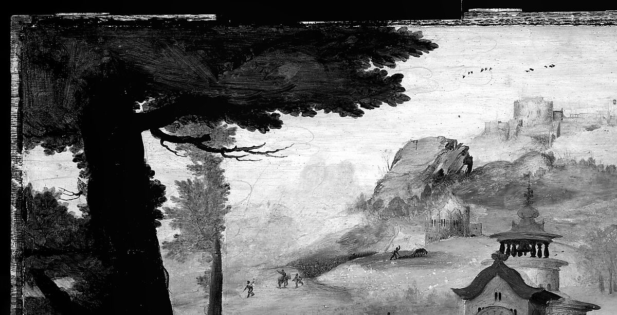 The Rest on the Flight into Egypt, Netherlandish (Antwerp) Painters (mid-16th century), Oil on wood