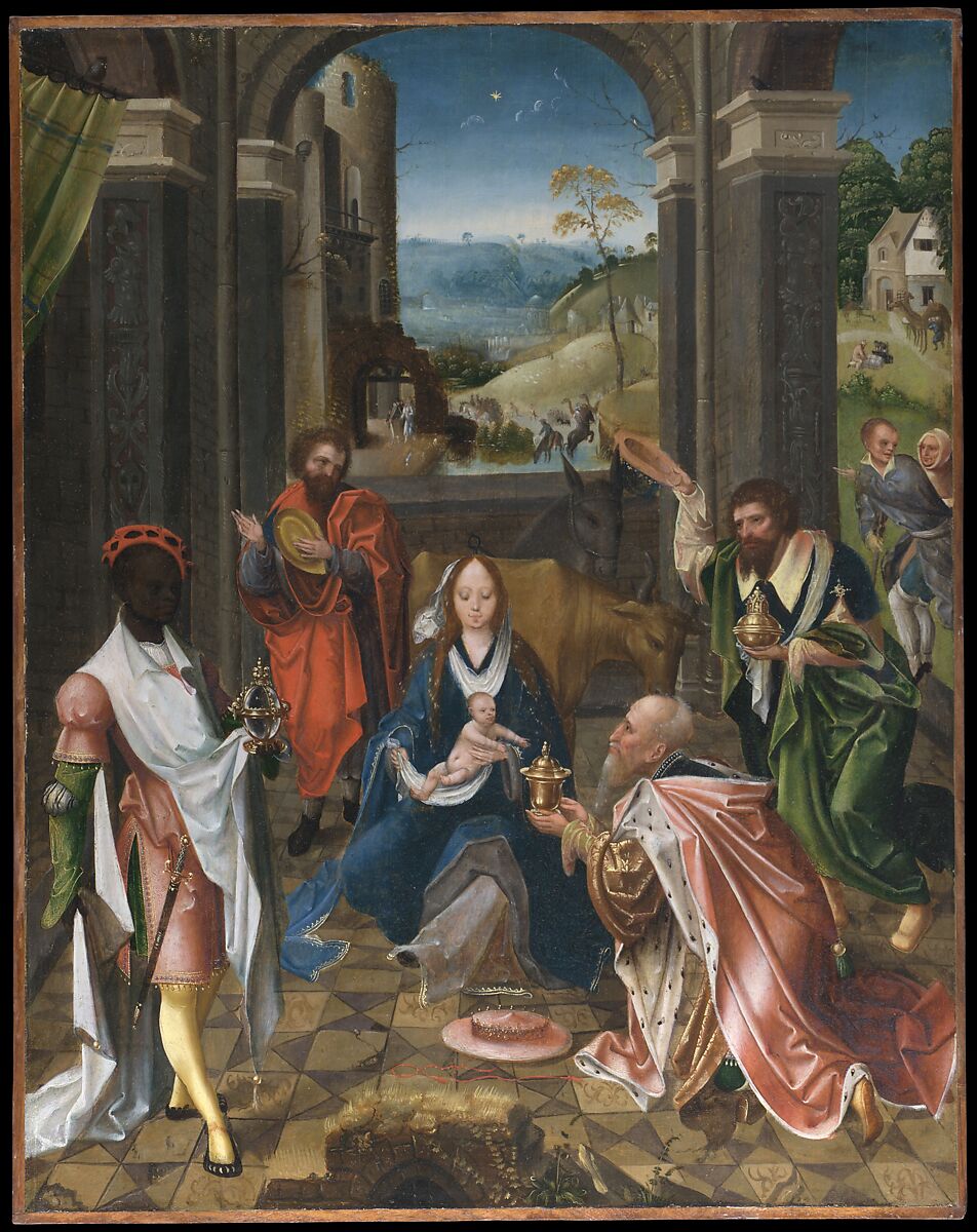 The Adoration of the Magi, Netherlandish (Antwerp Mannerist) Painter (ca. 1520), Oil on wood 
