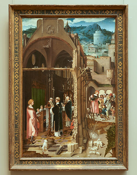 A Sermon on Charity (possibly the Conversion of Saint Anthony), Netherlandish (Antwerp Mannerist) Painter (ca. 1520–25), Oil on wood