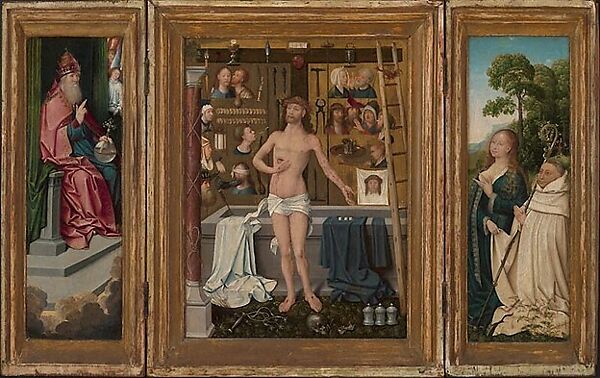The Fifteen Mysteries and the Virgin of the Rosary, Netherlandish (Brussels) Painter, Oil on wood