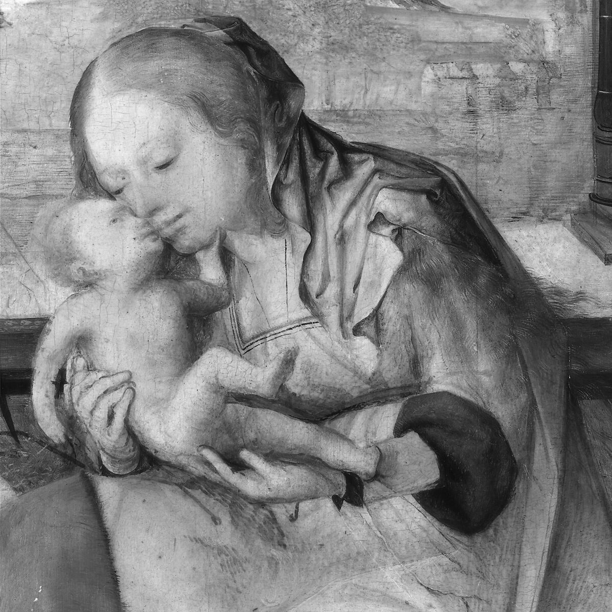 Virgin and Child with Angels, Bernard van Orley (Netherlandish, Brussels ca. 1492–1541/42 Brussels), Oil on wood