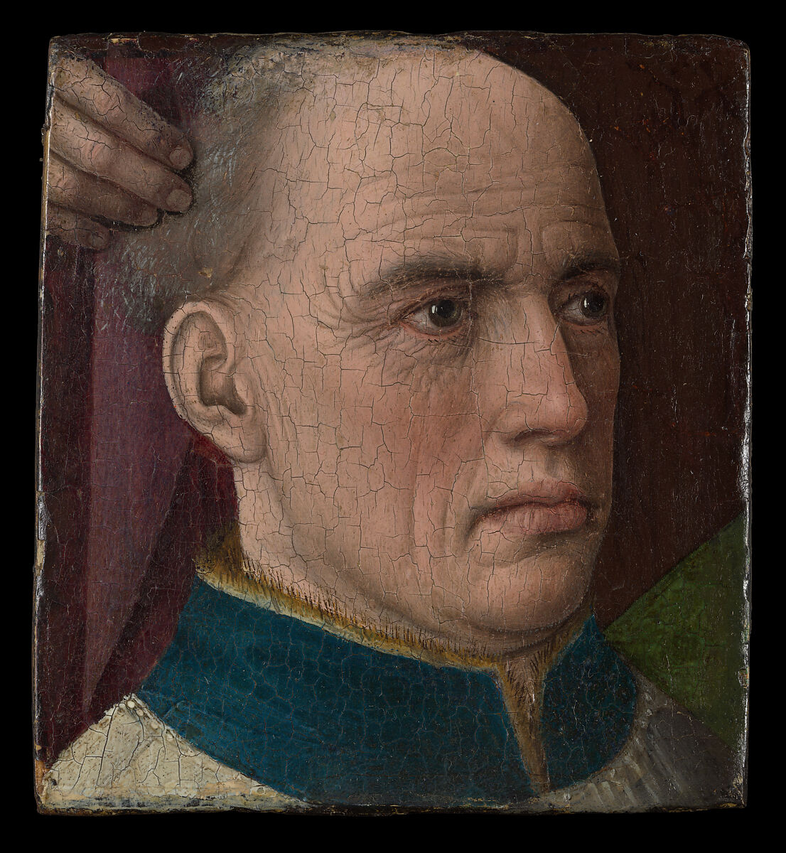 Head of a Donor, Albert van Ouwater (Netherlandish, ca. 1410/15–1475), Oil on wood 