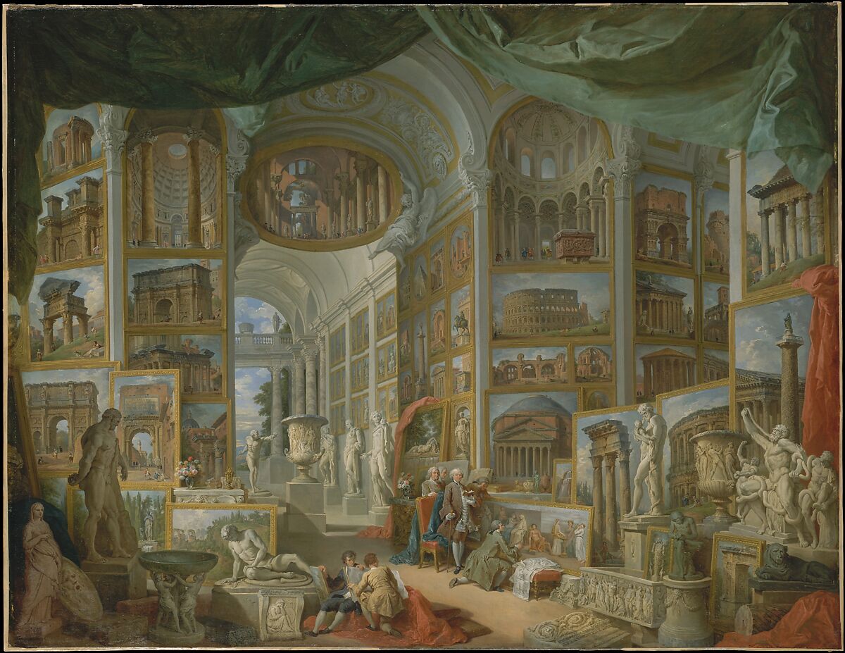 Ancient Rome, Giovanni Paolo Panini (Italian, Piacenza 1691–1765 Rome), Oil on canvas 