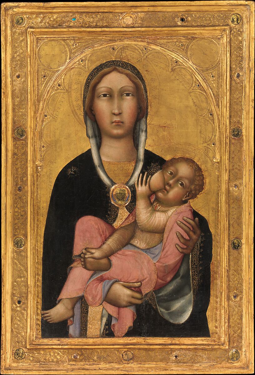 Madonna and Child, Paolo di Giovanni Fei  Italian, Tempera on wood, gold ground