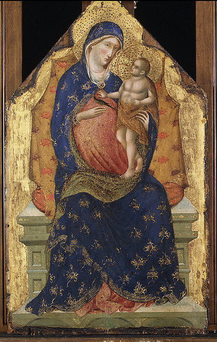 Madonna and Child Enthroned, Workshop of Paolo Veneziano (Italian, Venice, active by 1333–died 1358/62), Tempera on wood, gold ground 