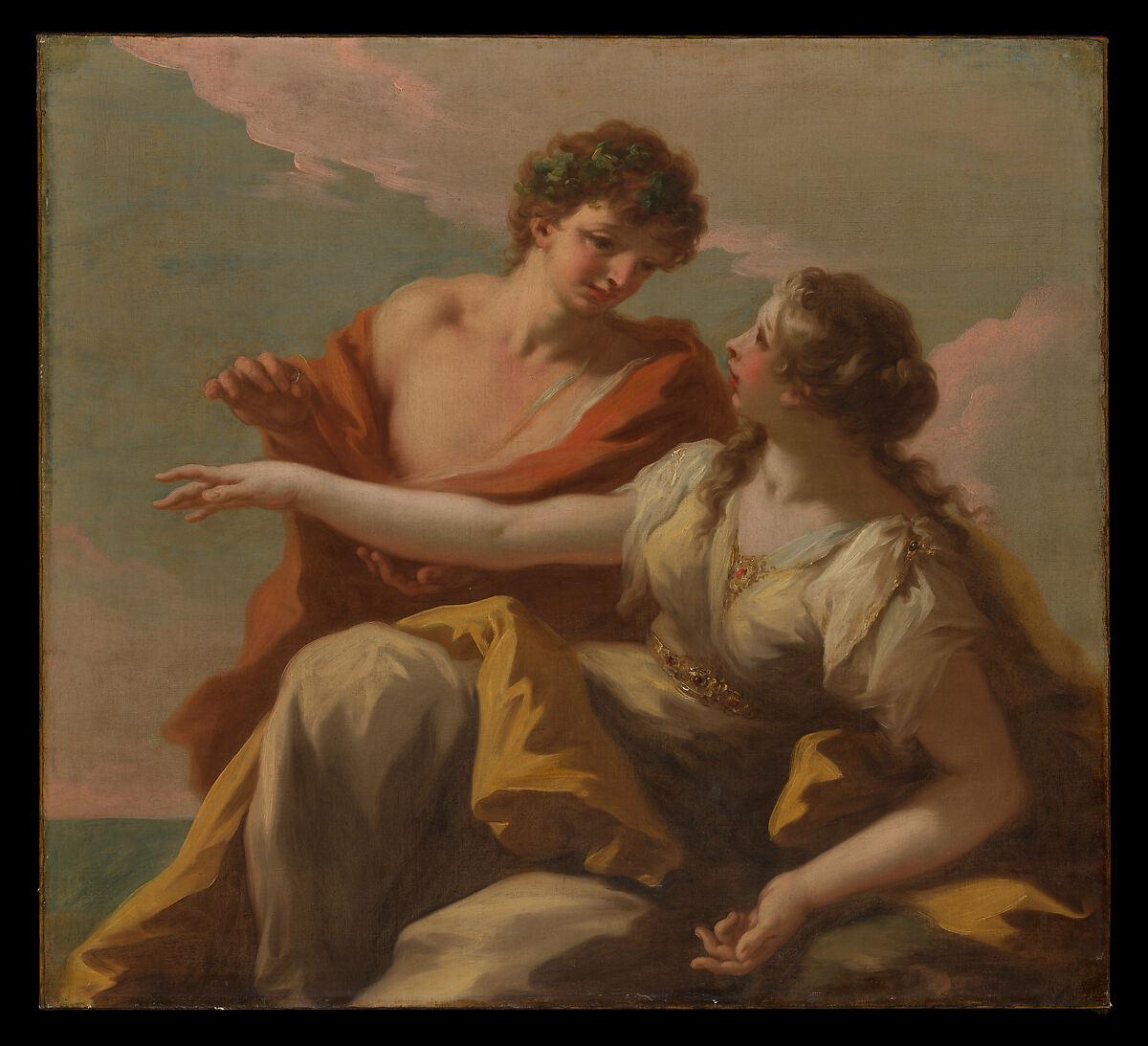 Bacchus and Ariadne, Giovanni Antonio Pellegrini (Italian, Venice 1675–1741 Venice), Oil on canvas 