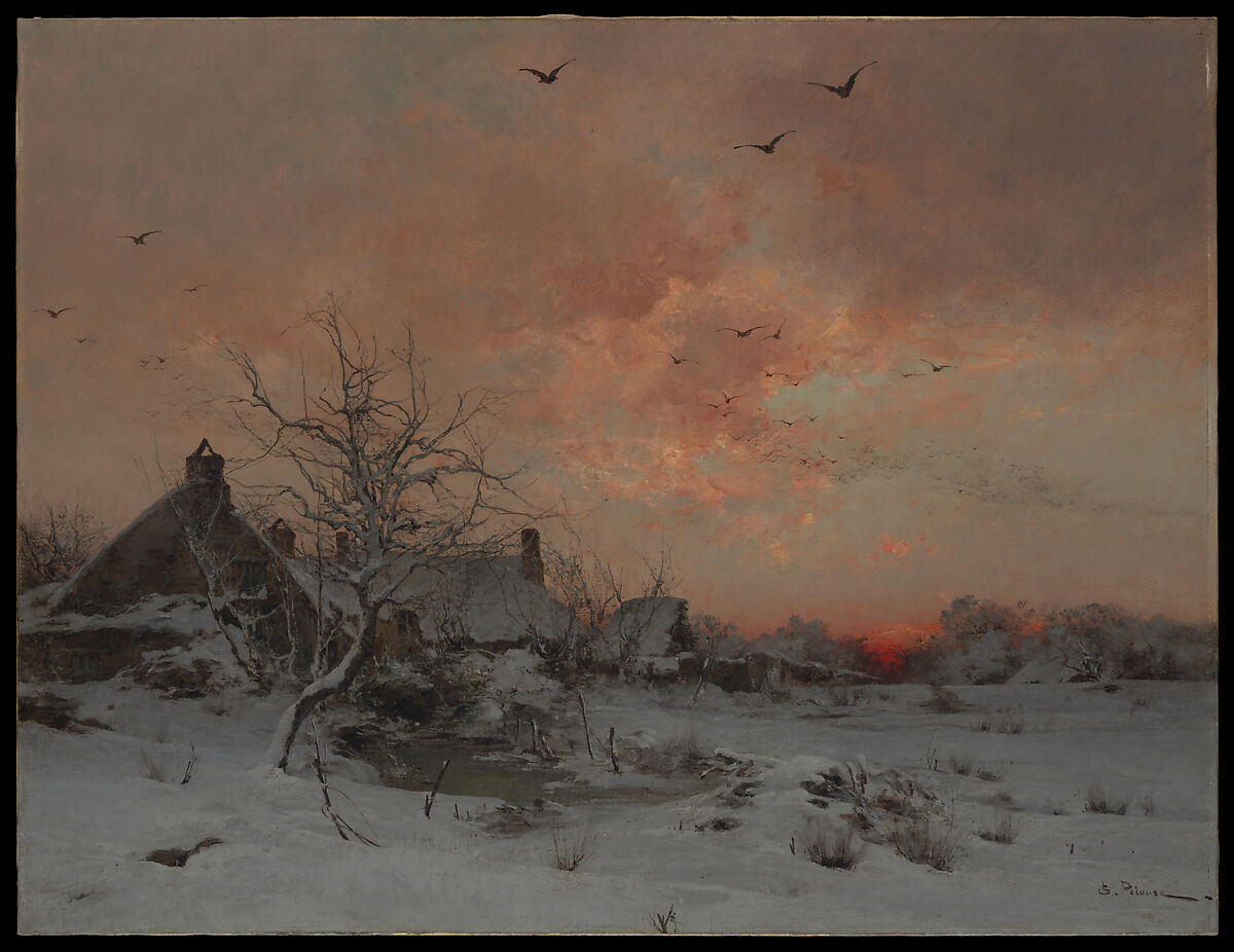 January: Cernay, near Rambouillet, Léon-Germain Pelouse (French, Pierrelaye 1838–1891 Pierrelaye), Oil on canvas 