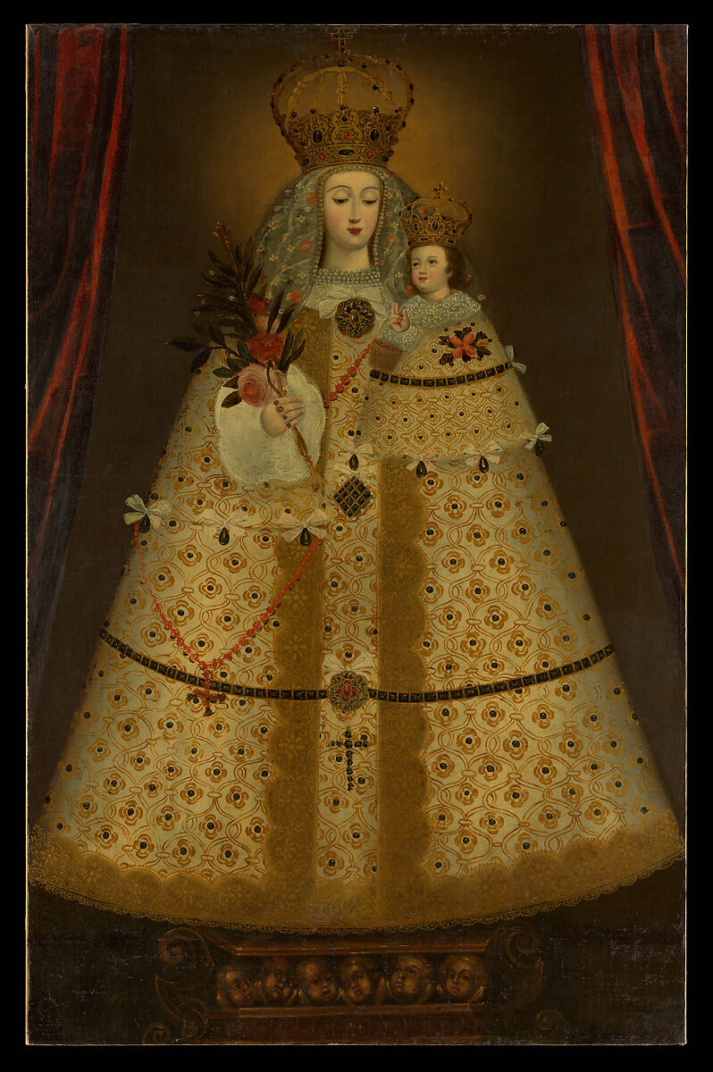 Our Lady of Guápulo, Peruvian (Cuzco) Painter, Oil on canvas, Peruvian 