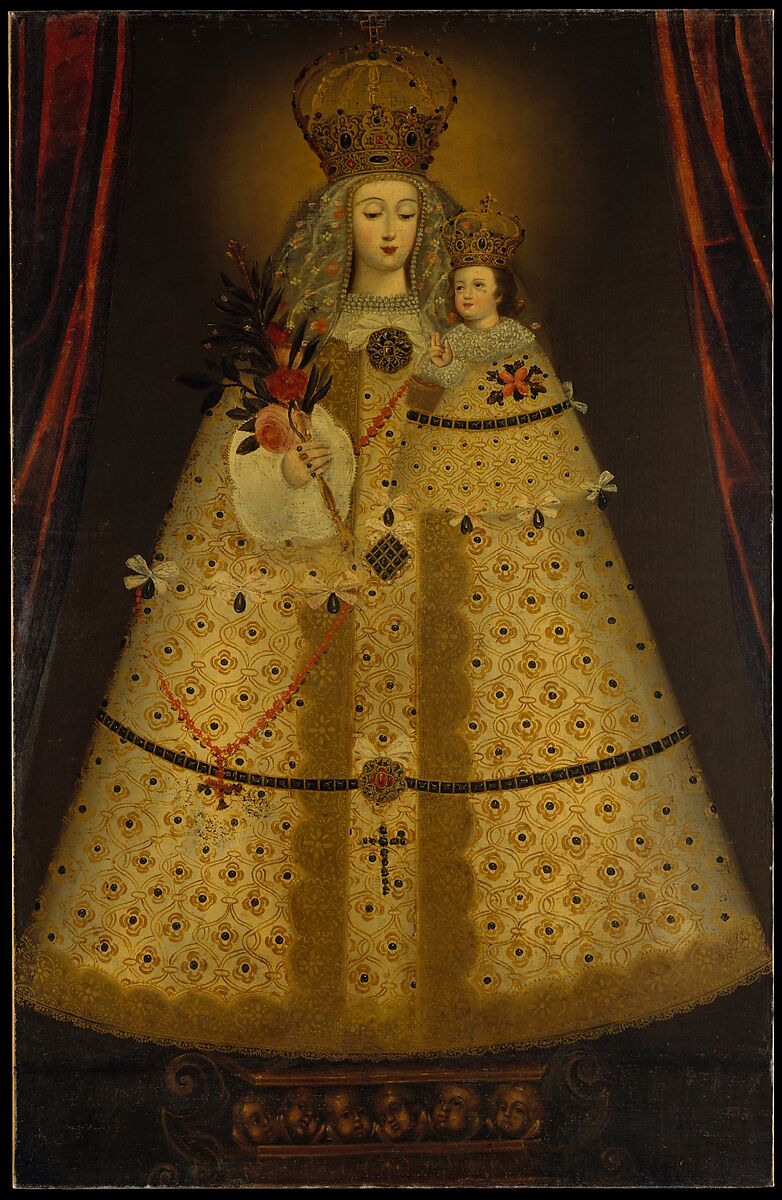Our Lady of Guápulo, Peruvian (Cuzco) Painter, Oil on canvas, Peruvian