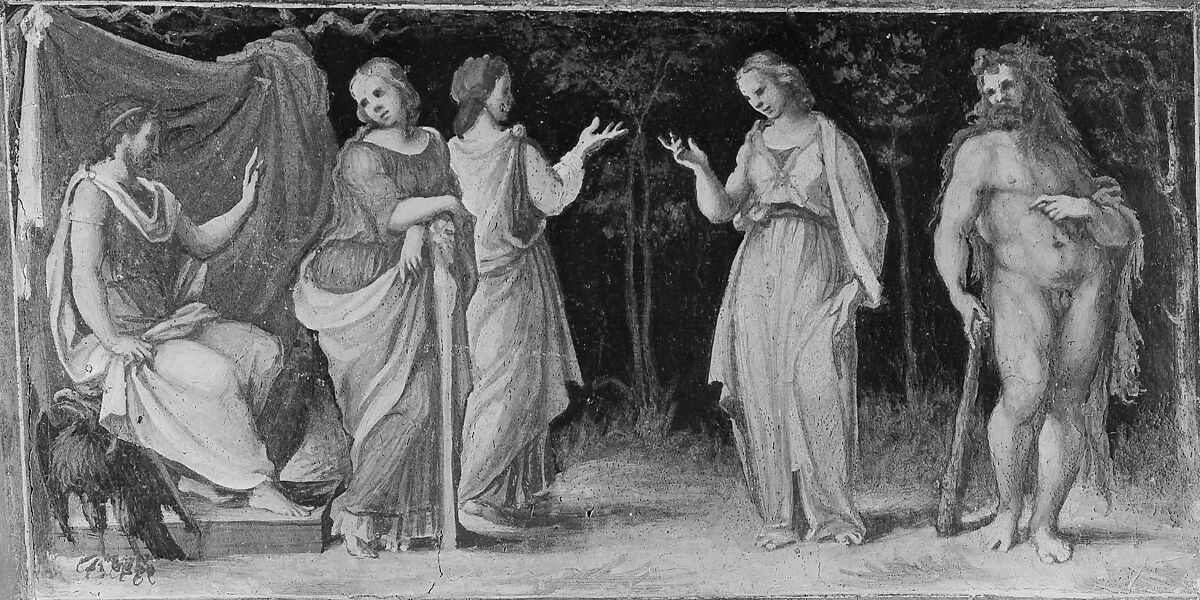 Frescoes from the Villa Stati-Mattei, Baldassarre Tommaso Peruzzi (Italian, Ancaiano 1481–1536 Rome), Fresco, transferred to canvas