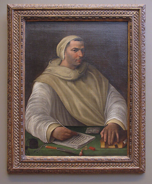 Portrait of an Olivetan Monk, Attributed to Baldassarre Tommaso Peruzzi (Italian, Ancaiano 1481–1536 Rome), Oil on canvas