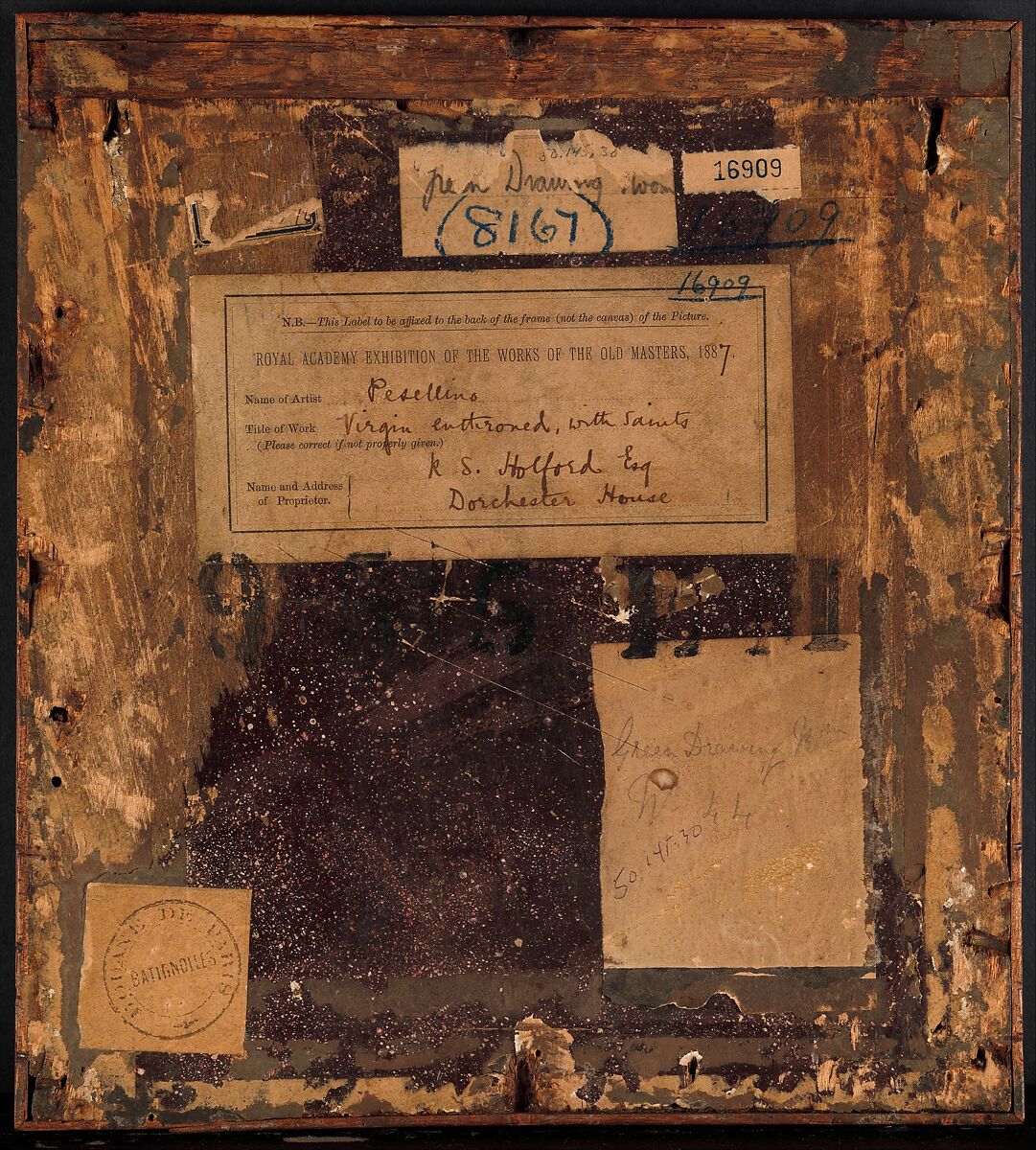 Madonna and Child with Six Saints, Pesellino (Francesco di Stefano) (Italian, Florence ca. 1422–1457 Florence), Tempera on wood, gold ground