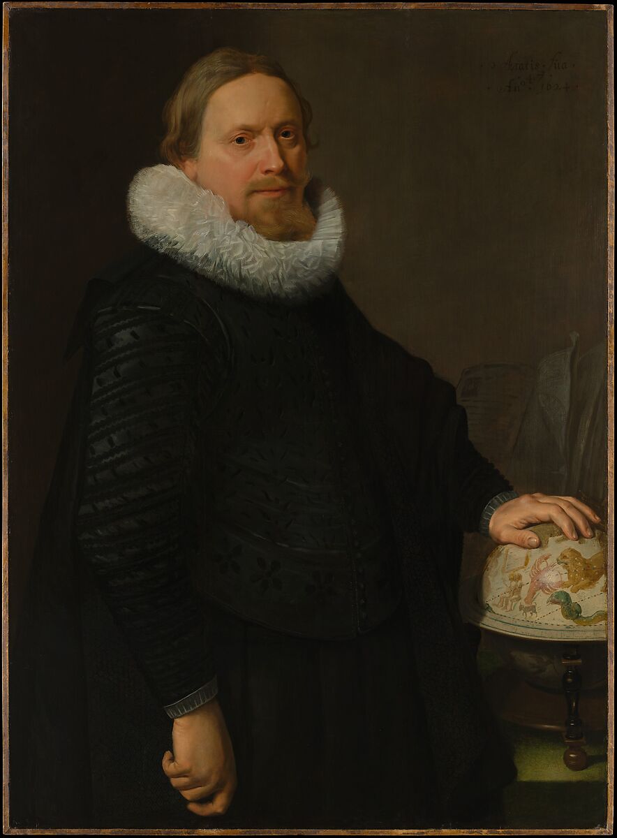 Man with a Celestial Globe, Nicolaes Eliasz Pickenoy (Dutch, Amsterdam 1588–1650/56 Amsterdam), Oil on wood 