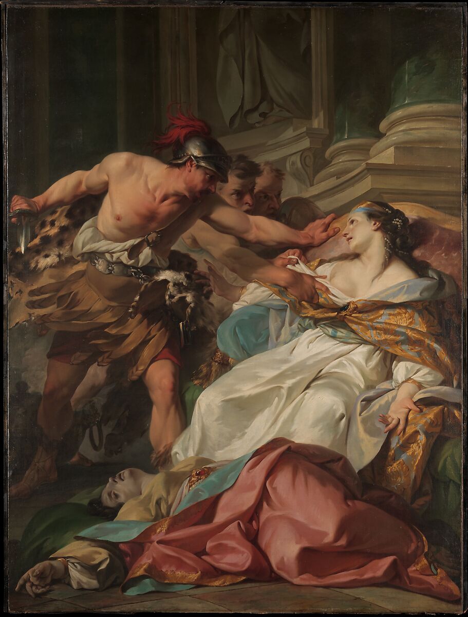 The Death of Harmonia, Jean-Baptiste Marie Pierre (French, Paris 1714–1789 Paris), Oil on canvas 
