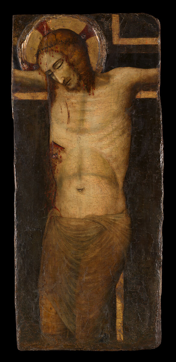 The Crucified Christ, Pietro da Rimini (Italian, Riminese, active 1324–33), Tempera and gold on wood 