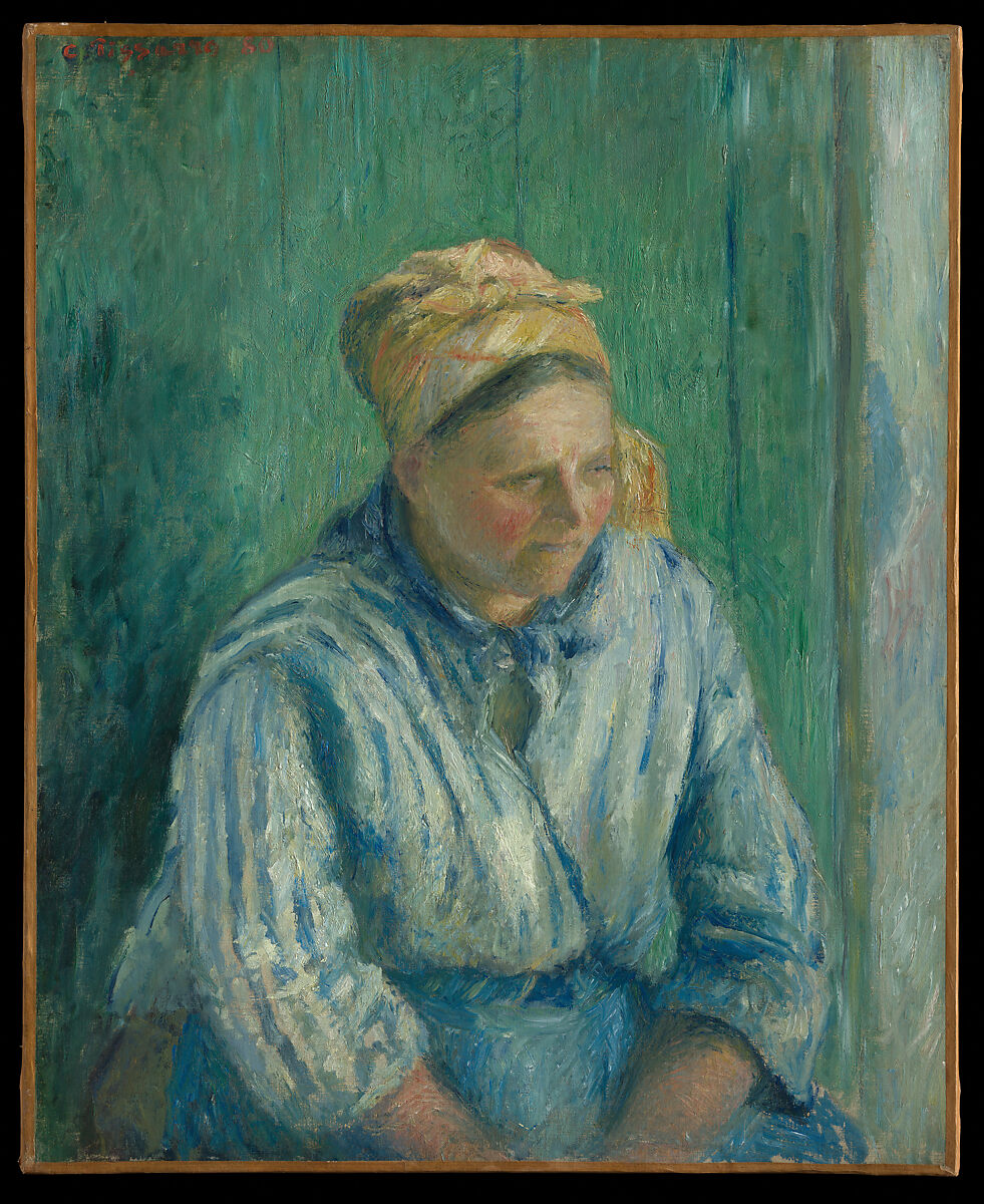 Washerwoman, Study, Camille Pissarro  French, Oil on canvas