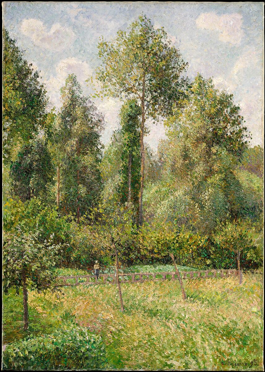 Poplars, Eragny, Camille Pissarro (French, Charlotte Amalie, Saint Thomas 1830–1903 Paris), Oil on canvas 