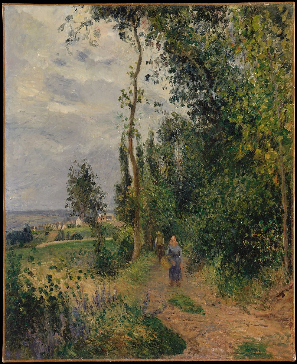 Côte des Grouettes, near Pontoise, Camille Pissarro (French, Charlotte Amalie, Saint Thomas 1830–1903 Paris), Oil on canvas 