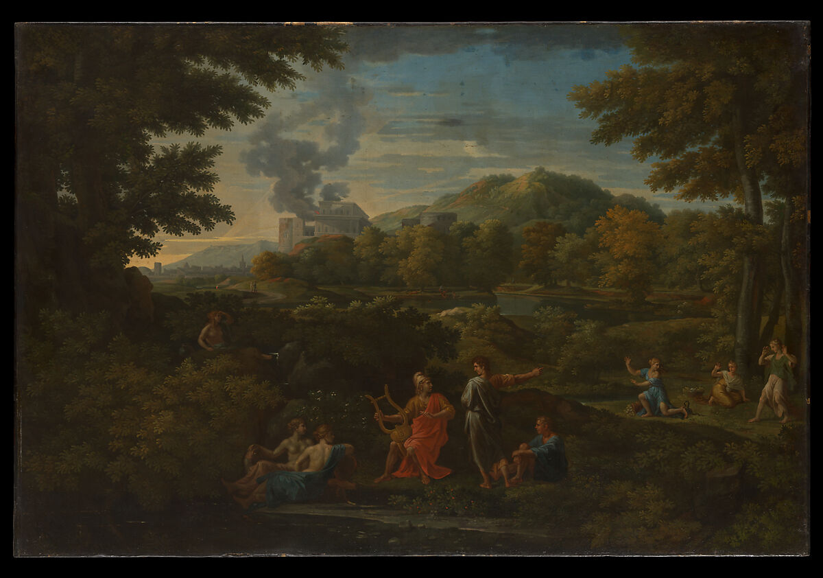 Orpheus and Eurydice, Style of Nicolas Poussin (French, third quarter 17th century), Oil on canvas 