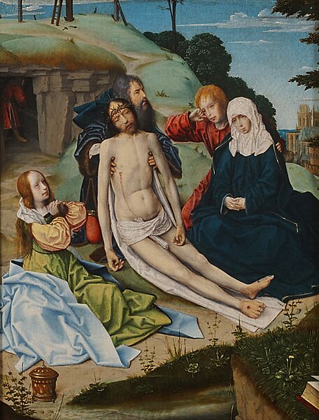The Crucifixion, Circle of Jan Provoost (Netherlandish (active Bruges)), Oil on wood