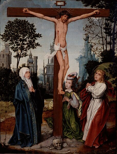The Crucifixion, Circle of Jan Provoost (Netherlandish (active Bruges)), Oil on wood