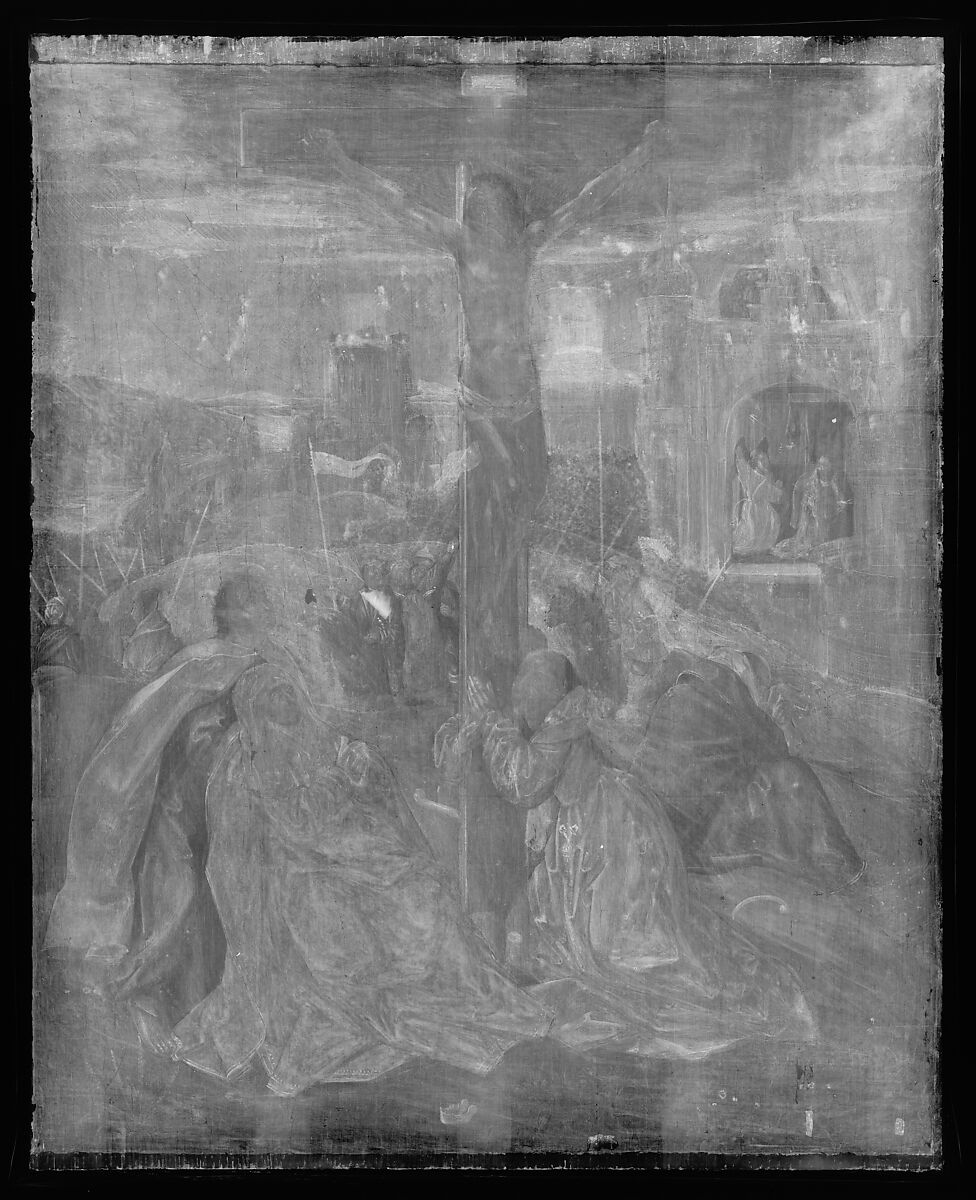 The Crucifixion, Circle of Jan Provoost (Netherlandish (active Bruges)), Oil on wood