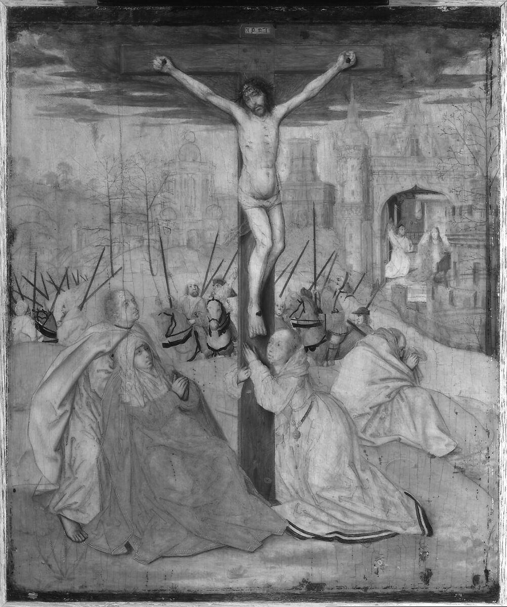 The Crucifixion, Circle of Jan Provoost (Netherlandish (active Bruges)), Oil on wood