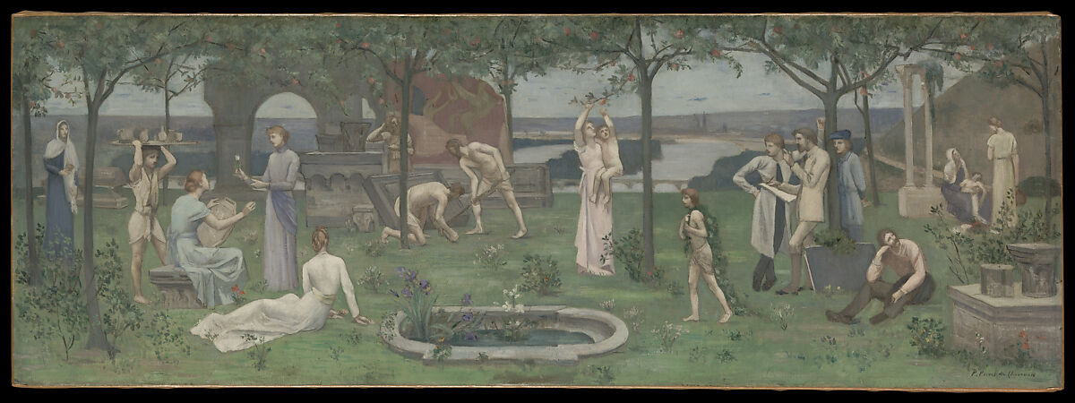 Inter artes et naturam (Between Art and Nature), Pierre Puvis de Chavannes (French, Lyons 1824–1898 Paris), Oil on canvas 