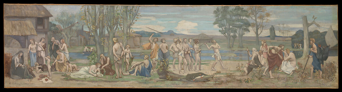 Ludus pro patria (Patriotic Games), Pierre Puvis de Chavannes (French, Lyons 1824–1898 Paris), Oil on canvas 