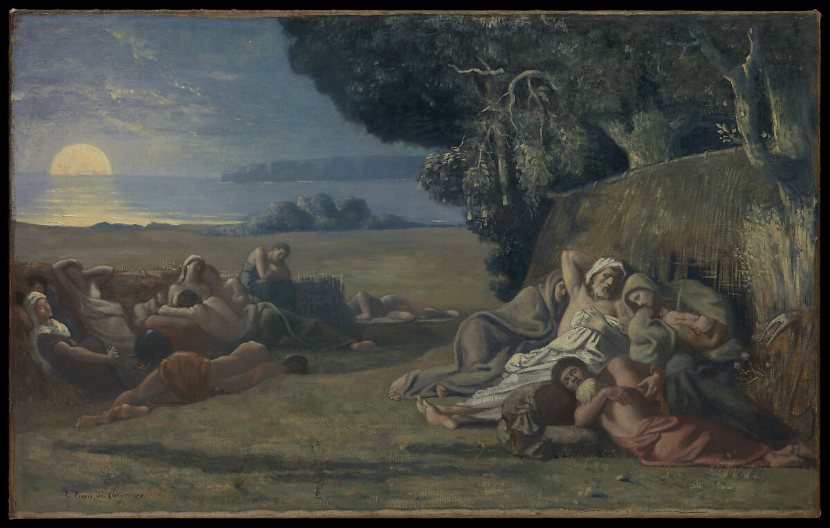 Sleep, Pierre Puvis de Chavannes (French, Lyons 1824–1898 Paris), Oil on canvas 