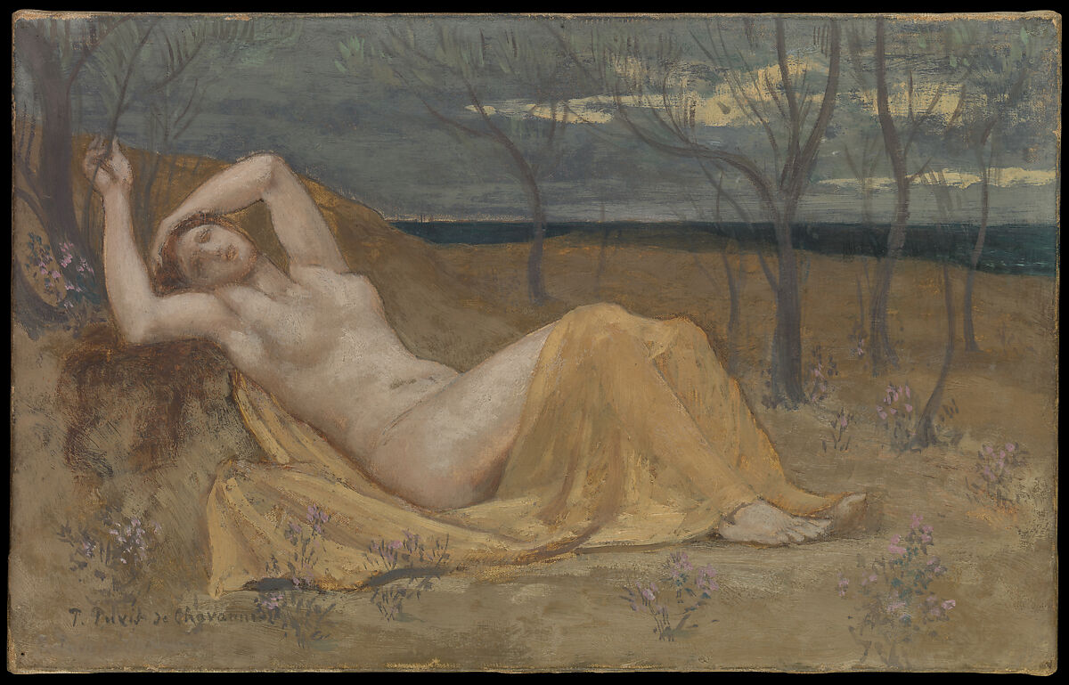 Tamaris, Pierre Puvis de Chavannes (French, Lyons 1824–1898 Paris), Oil on canvas 