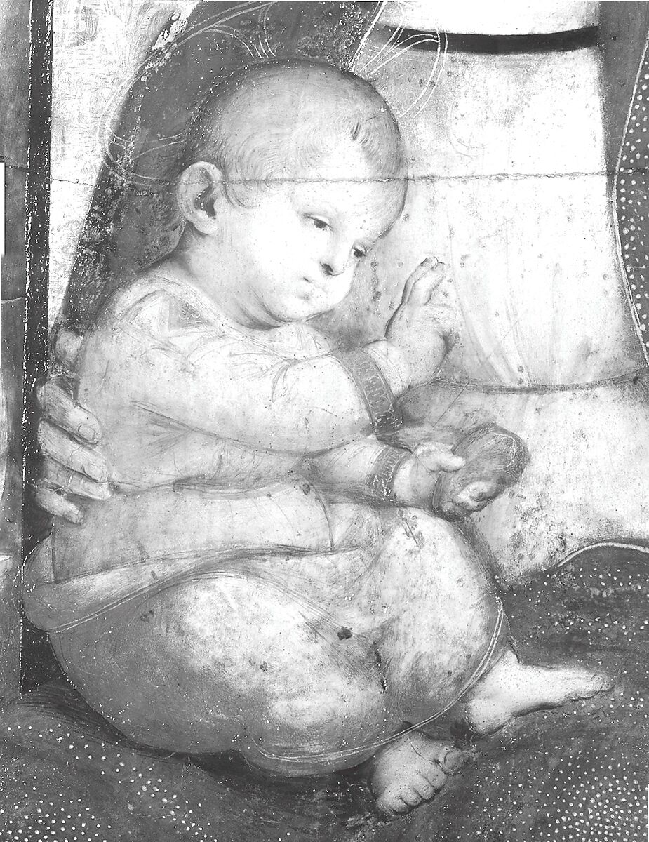 Madonna and Child Enthroned with Saints, Raphael (Raffaello Sanzio or Santi) (Italian, Urbino 1483–1520 Rome), Oil and gold on wood