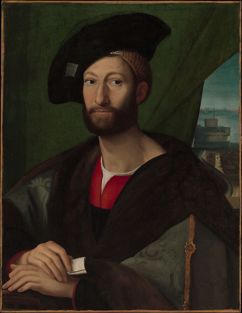 Giuliano de' Medici (1479–1516), Duke of Nemours, Workshop (?) of Raphael (Italian, Urbino 1483–1520 Rome), Tempera and oil on canvas 