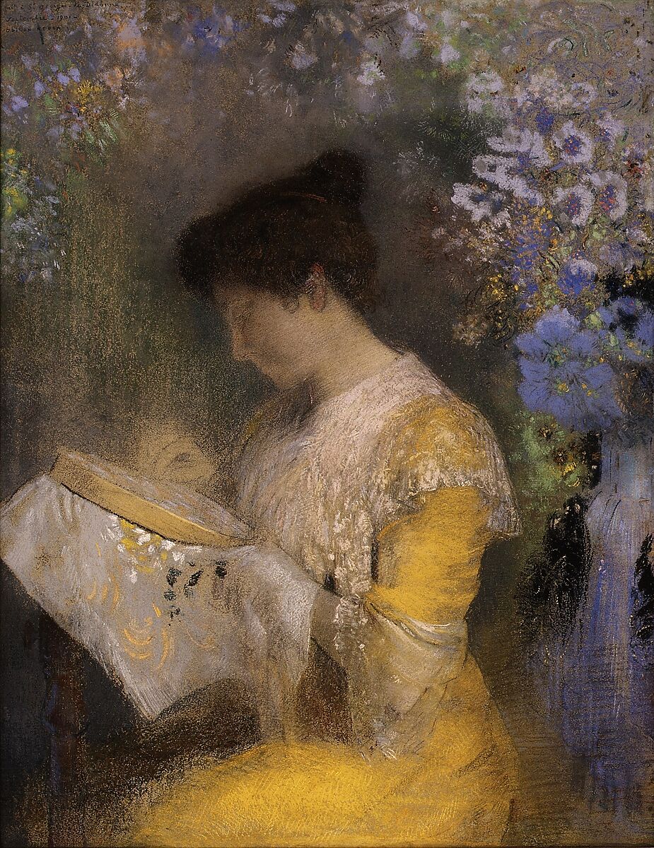Madame Arthur Fontaine (Marie Escudier, 1865–1946), Odilon Redon (French, Bordeaux 1840–1916 Paris), Pastel on paper 
