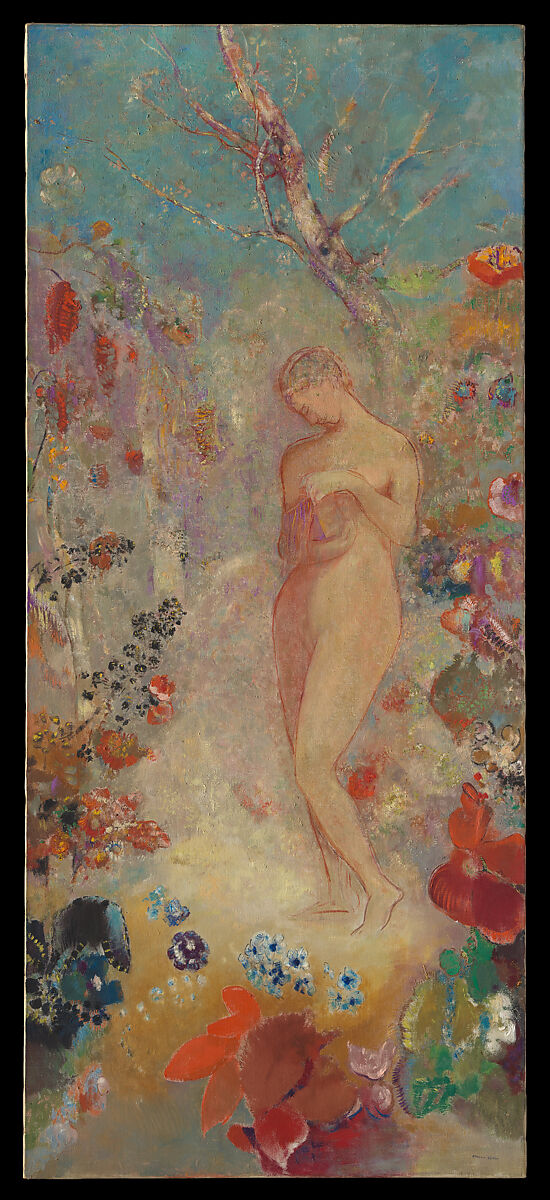 Pandora, Odilon Redon (French, Bordeaux 1840–1916 Paris), Oil on canvas 