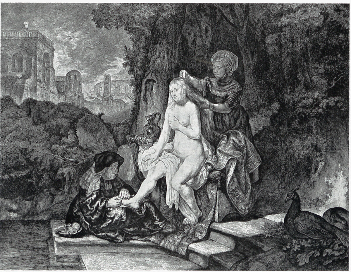The Toilet of Bathsheba, Rembrandt (Rembrandt van Rijn) (Dutch, Leiden 1606–1669 Amsterdam), Oil on wood