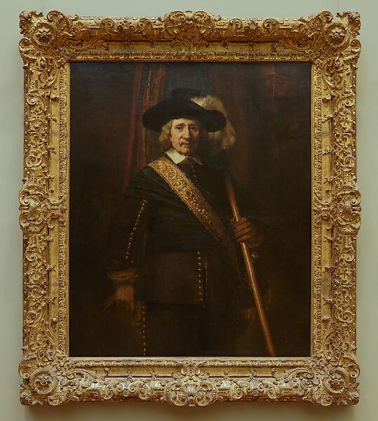 The Standard Bearer (probably Floris Soop, 1604–1657), Rembrandt (Rembrandt van Rijn) (Dutch, Leiden 1606–1669 Amsterdam), Oil on canvas