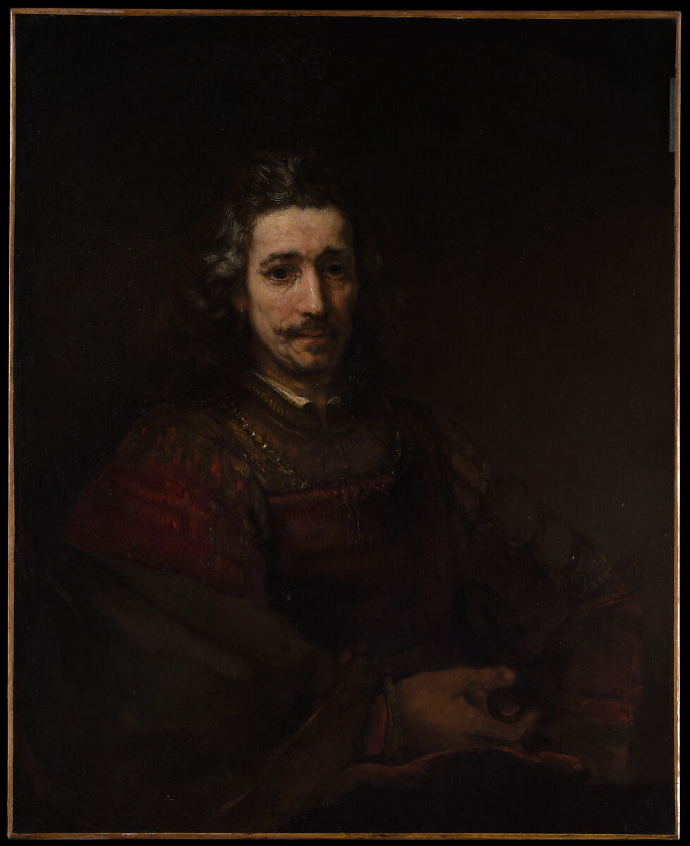 Man with a Magnifying Glass, Rembrandt (Rembrandt van Rijn)  Dutch, Oil on canvas