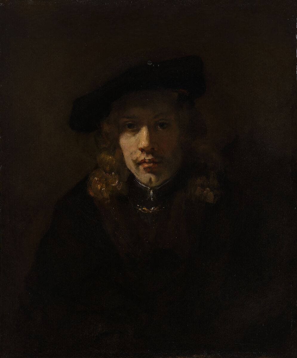 Man in a Beret, Style of Rembrandt (Dutch, fourth quarter 17th century), Oil on canvas 