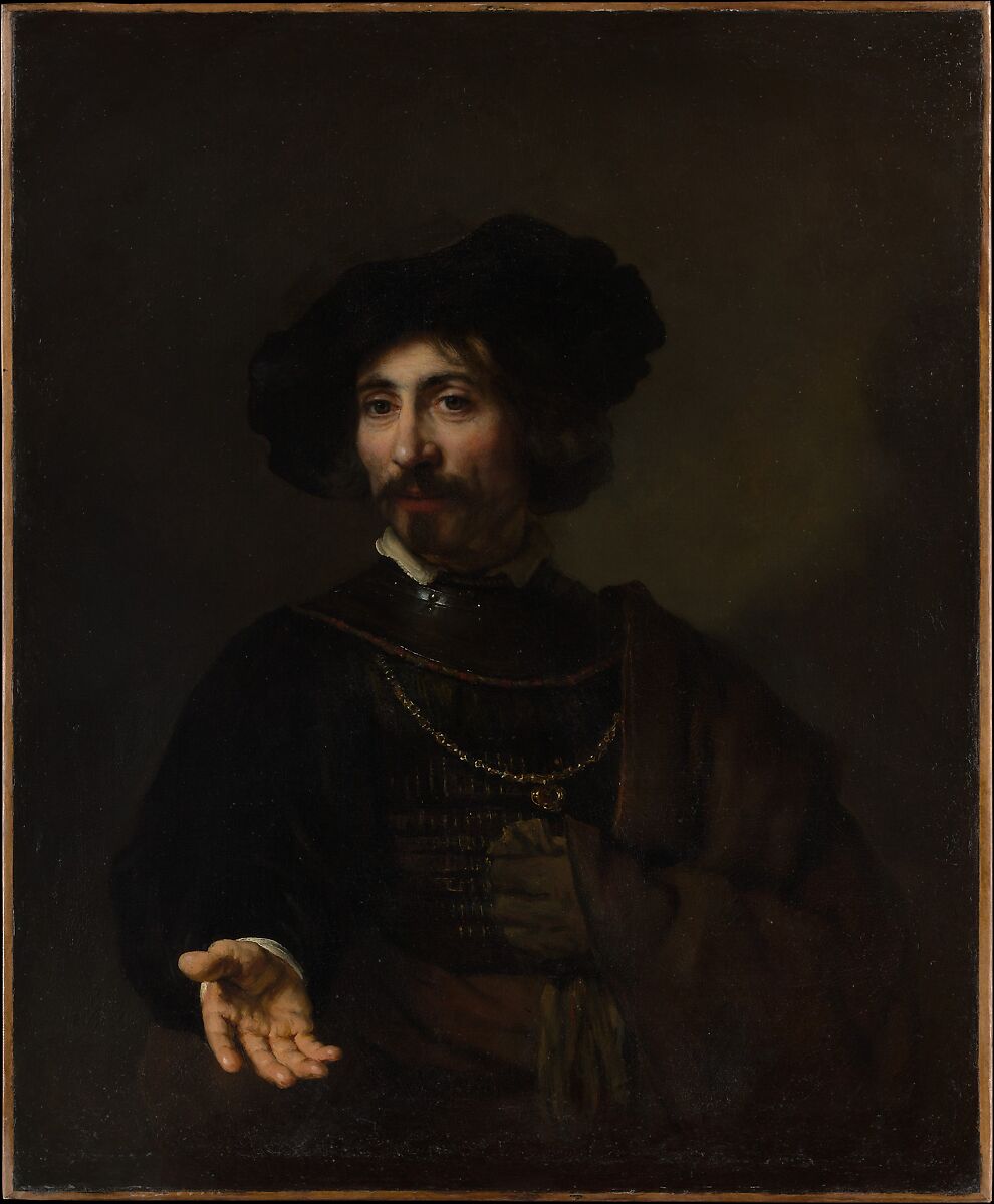 Man with a Steel Gorget, Style of Rembrandt (Dutch, second or third quarter 17th century), Oil on canvas 