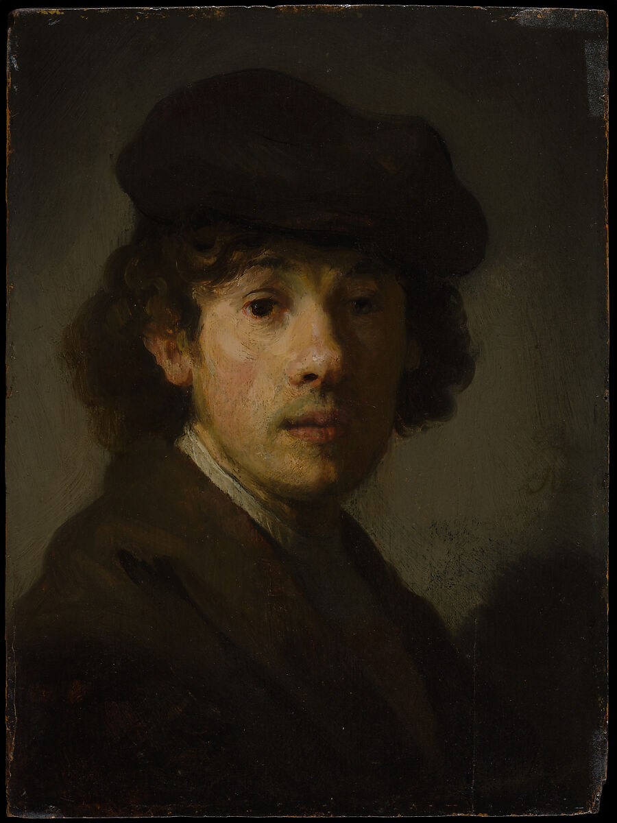 Rembrandt (1606–1669) as a Young Man, Style of Rembrandt (Dutch, ca. 1630–35), Oil on wood 