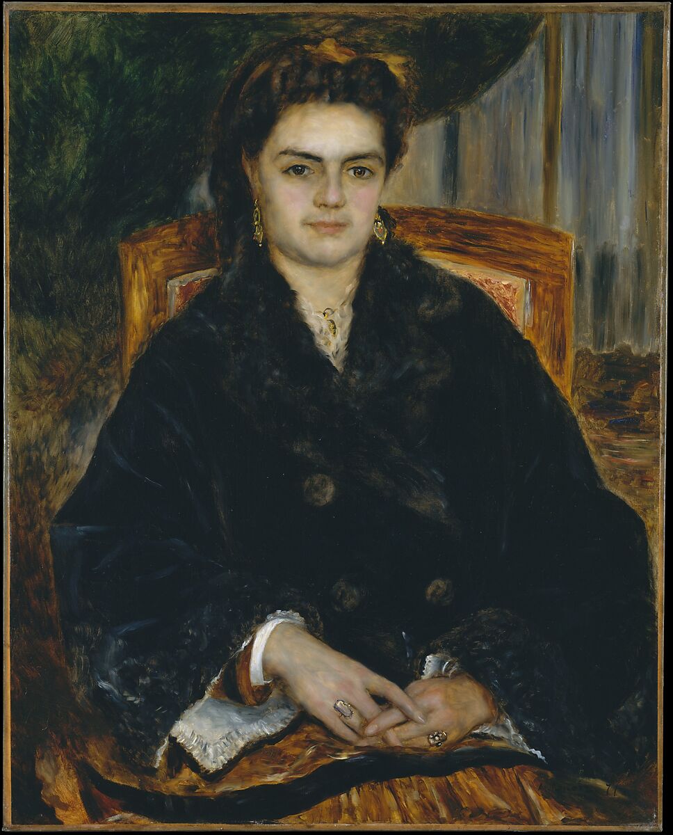 Madame Édouard Bernier (Marie-Octavie-Stéphanie Laurens, 1838–1920), Auguste Renoir (French, Limoges 1841–1919 Cagnes-sur-Mer), Oil on canvas 
