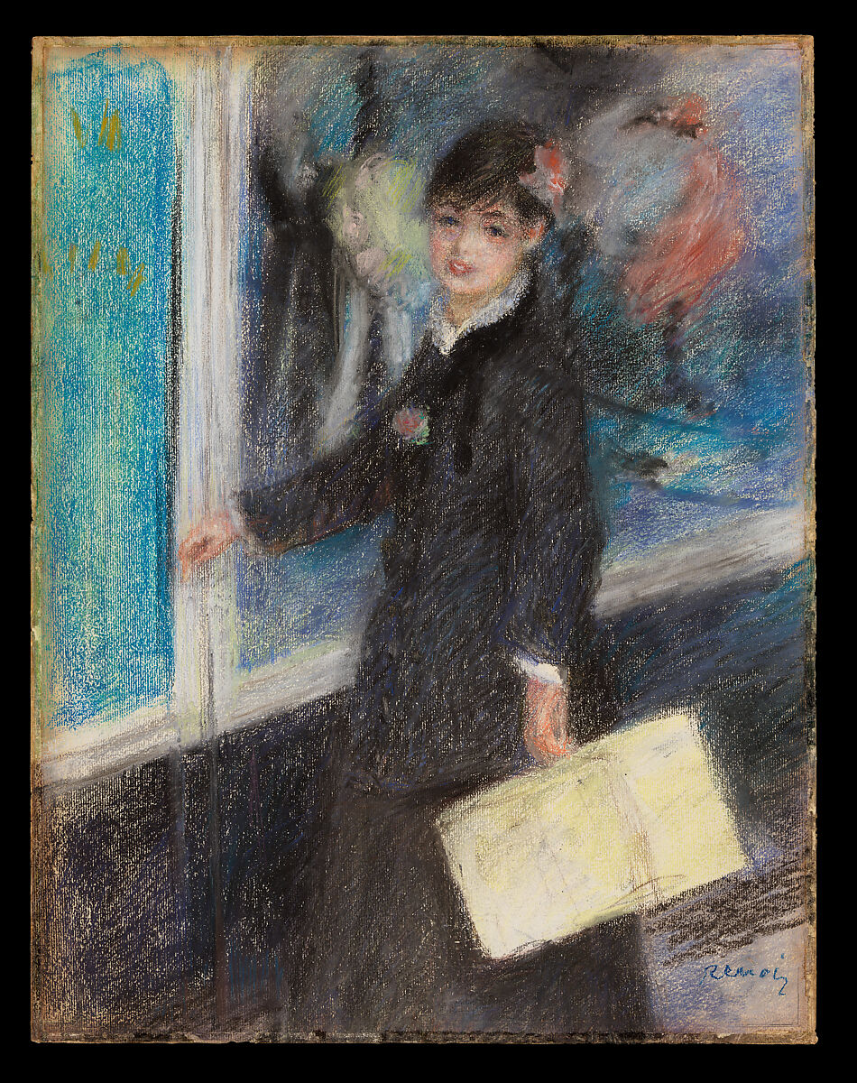 The Milliner, Auguste Renoir (French, Limoges 1841–1919 Cagnes-sur-Mer), Pastel on paper 