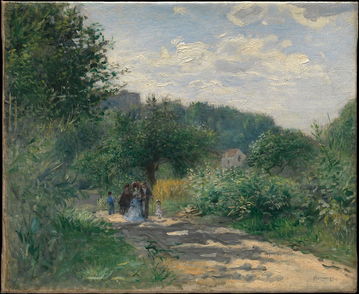 A Road in Louveciennes, Auguste Renoir (French, Limoges 1841–1919 Cagnes-sur-Mer), Oil on canvas 