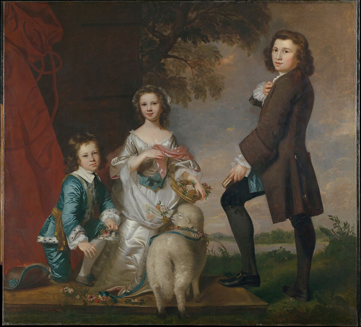Thomas (1740–1825) and Martha Neate (1741–after 1795) with His Tutor, Thomas Needham, Sir Joshua Reynolds (British, Plympton 1723–1792 London), Oil on canvas 